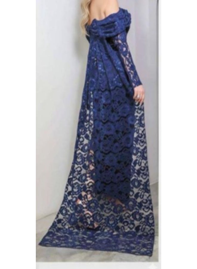 FULL JOY Elegant Evening Dress with  Sophisticated Design From Soft Velvet offering a captivating look and a touch of refinement. Fashion Dress. - Image 3